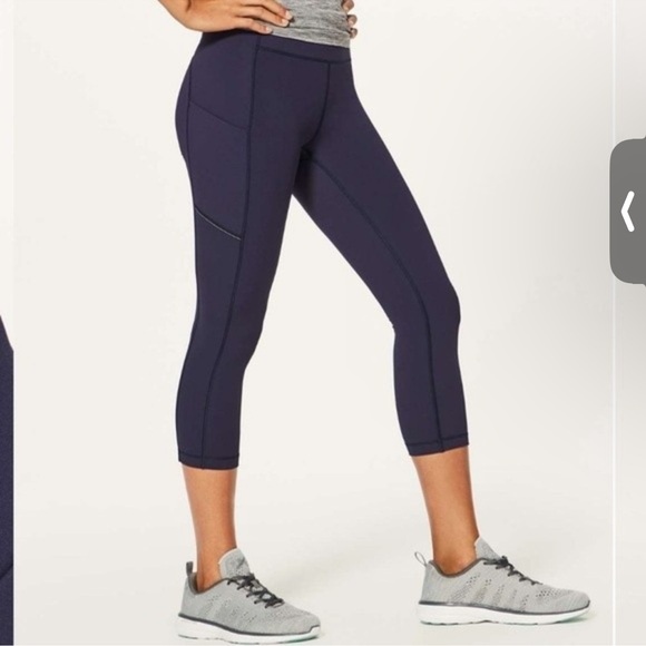 Lululemon leggings womens Speed Up Crop (21") Midnight Navy size 4 - Picture 3 of 12